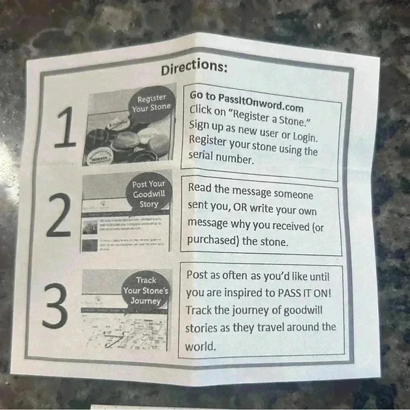 New!!Inspirational tracking stone. Great gift! - Picture 3 of 4